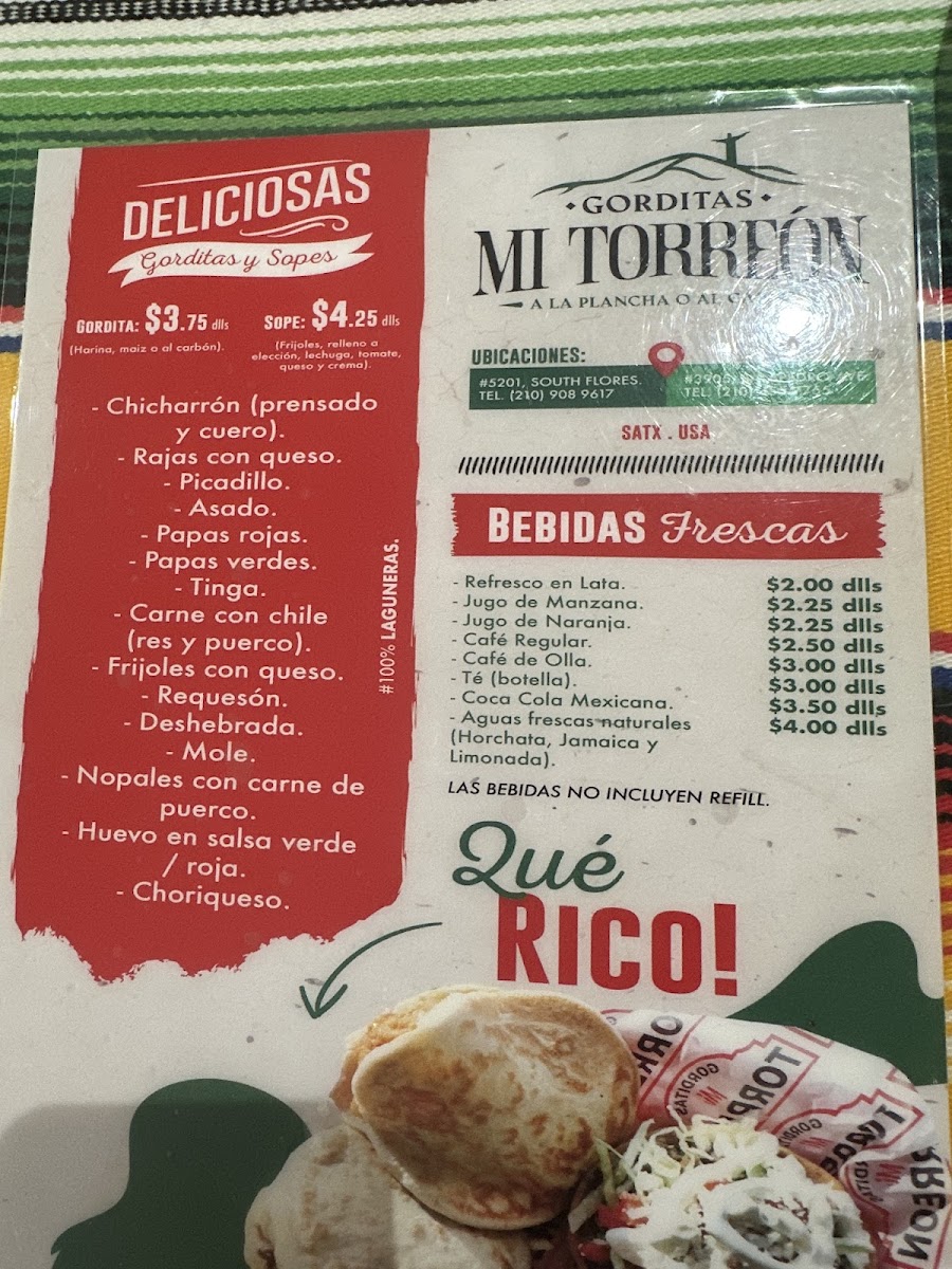 Gorditas Mi Torreón Menu - Image 3